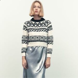 Zara Jacquard Knit Sweater